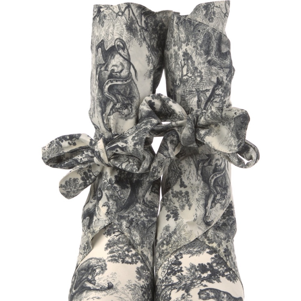 Christian Dior Toile de Jouy Boots